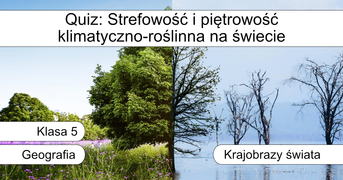 Quiz: Strefowość i piętrowość klimatyczno-roślinna na świecie