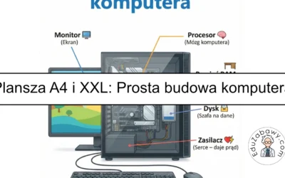 Plansza dydaktyczna: Prosta budowa komputera