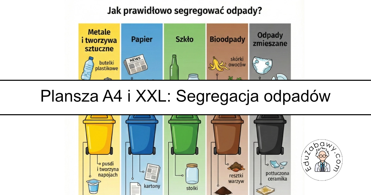 Plansza dydaktyczna: Segregacja odpadów