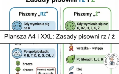 Plansza dydaktyczna: Zasady ortografii rz/ż