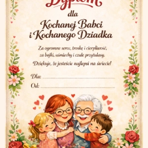 Dyplomy na Dzień Babci i Dziadka