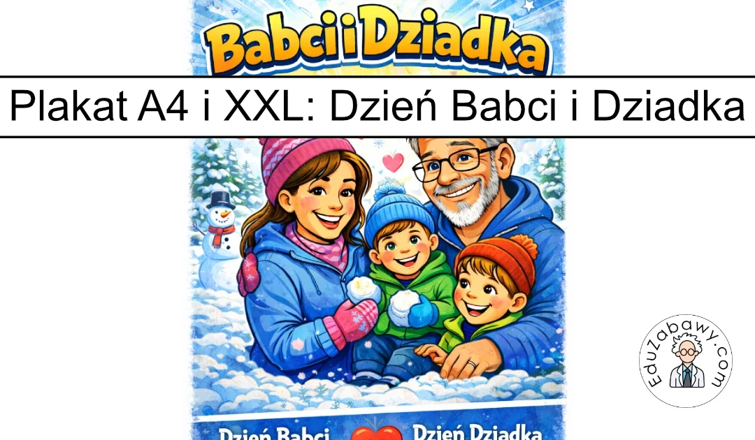 Plakat: Dzień Babci i Dziadka