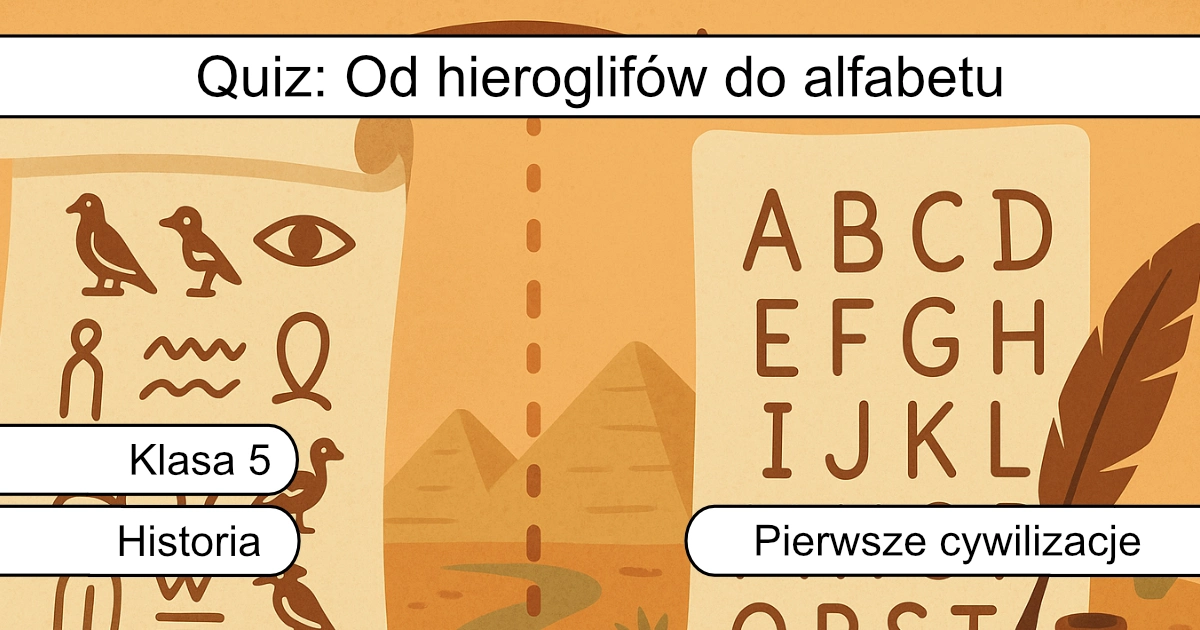 Quiz: Od hieroglifów do alfabetu