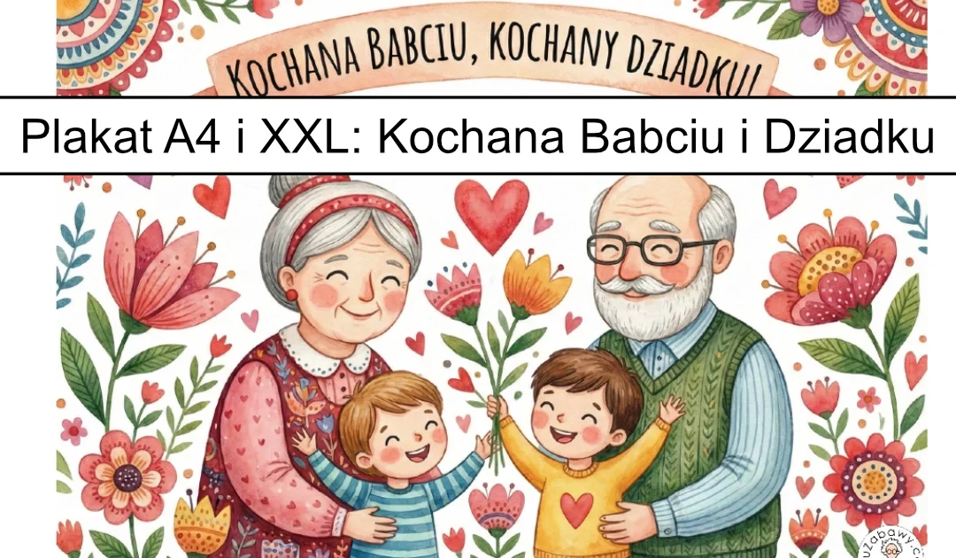 Plakat: Kochana Babciu, Kochany Dziadku