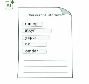 Generator kart pracy: Rozsypanka literowa