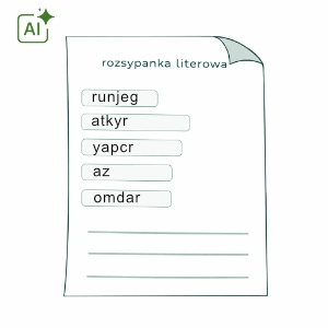 Generator kart pracy: Rozsypanka literowa