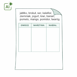Generator kart pracy: Sortowanie / Kategoryzowanie
