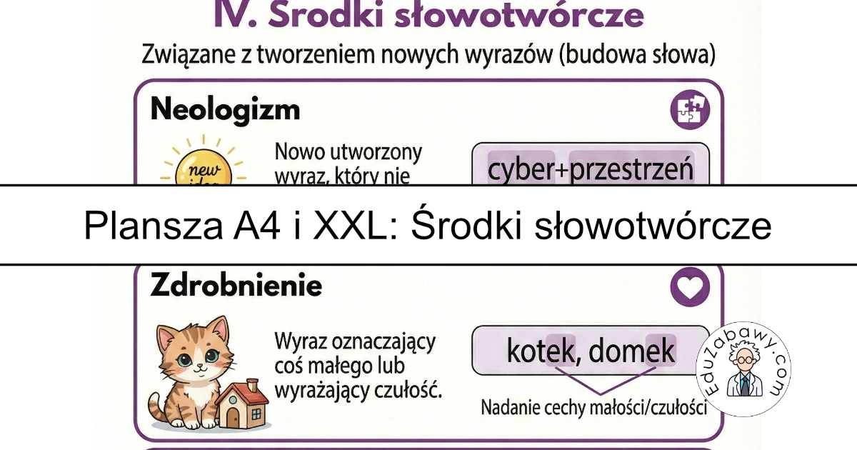 12d. Środki słowotwórczeFB Plansza dydaktyczna: Środki słowotwórcze 42