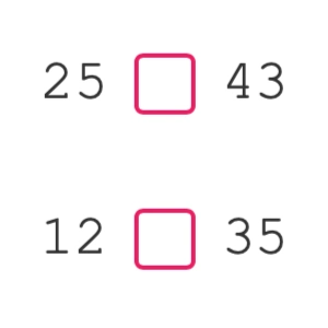 Generator kart pracy: Porównywanie liczb