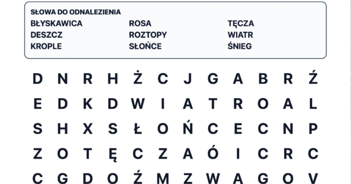 W marcu jak w garncu – wykreślanka