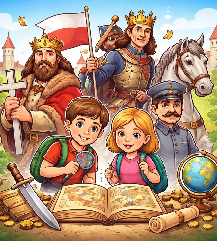 ———– Quiz z Historii klasa 4: podsumowanie (30 pytań)