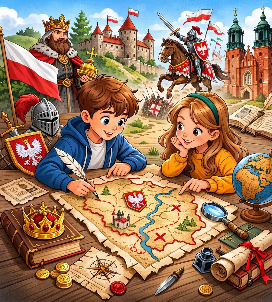 Quiz: Od Piastów do Jagiellonów: podsumowanie działu (20 pytań)