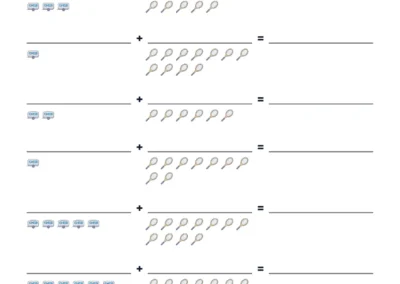 Generator kart pracy: Dodawanie na obrazkach 42