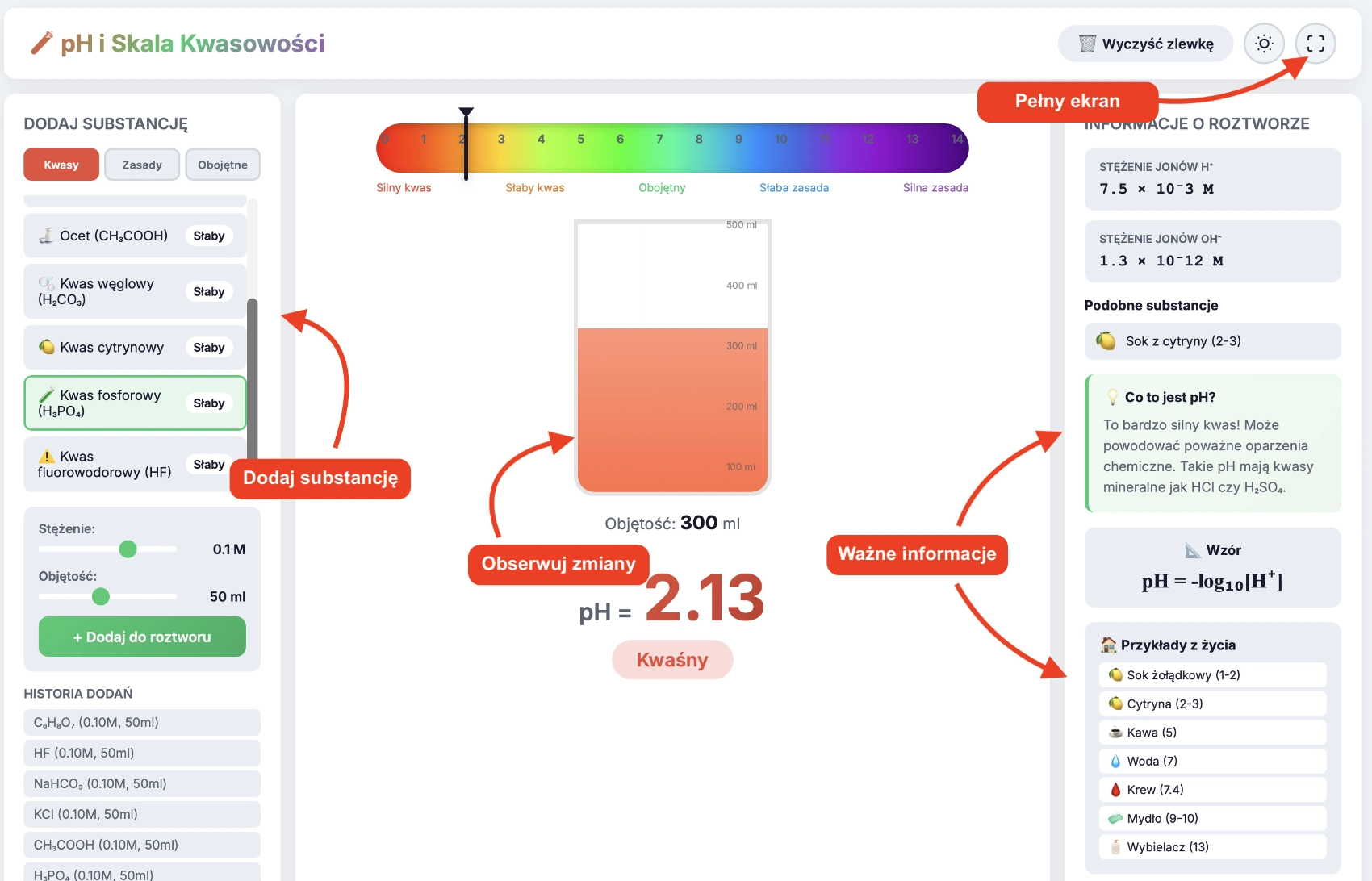 Symulacja: pH i Skala Kwasowości 41