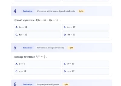 Generator Arkuszy: Egzamin Ósmoklasisty: Matematyka 43