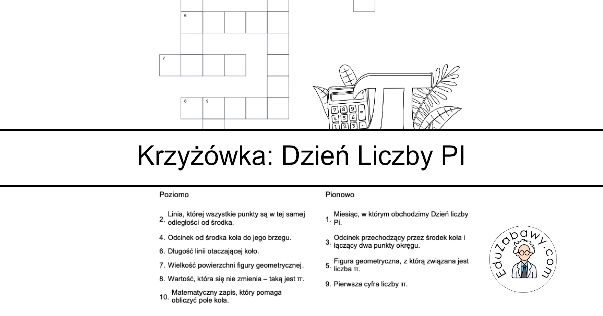 Krzyżówka na Dzień liczby PI