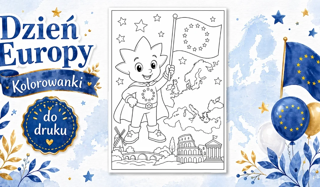 Kolorowanka: Syriusz i symbole Europy