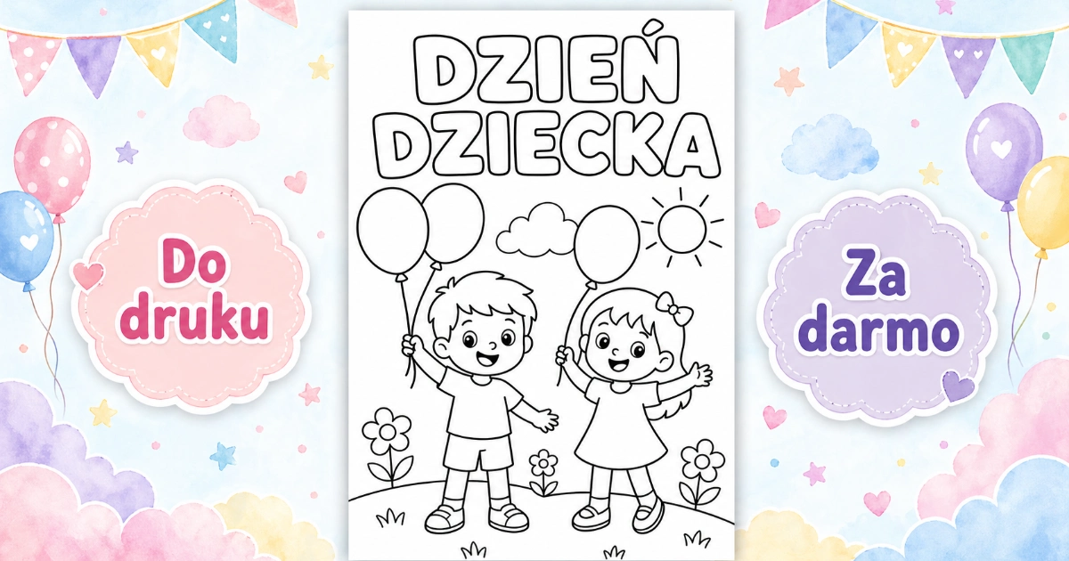 Kolorowanka: Balony w górę