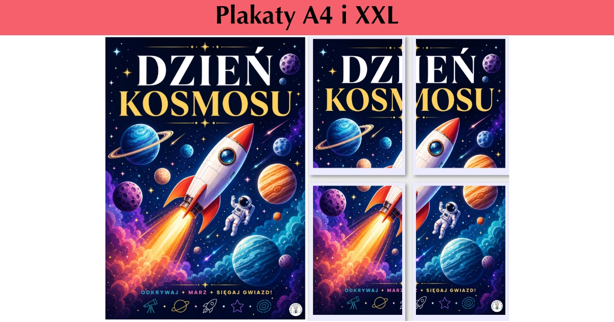 Plakat A4 i XXL: Dzień Kosmosu