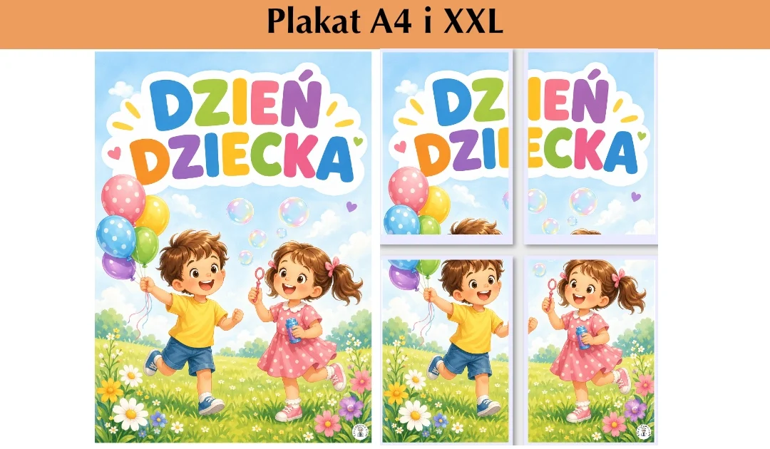 Plakat A4 i XXL: Dzień pełen radości