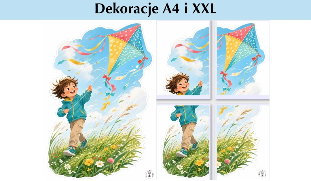 Dekoracje A4 i XXL: Latawiec na wietrze