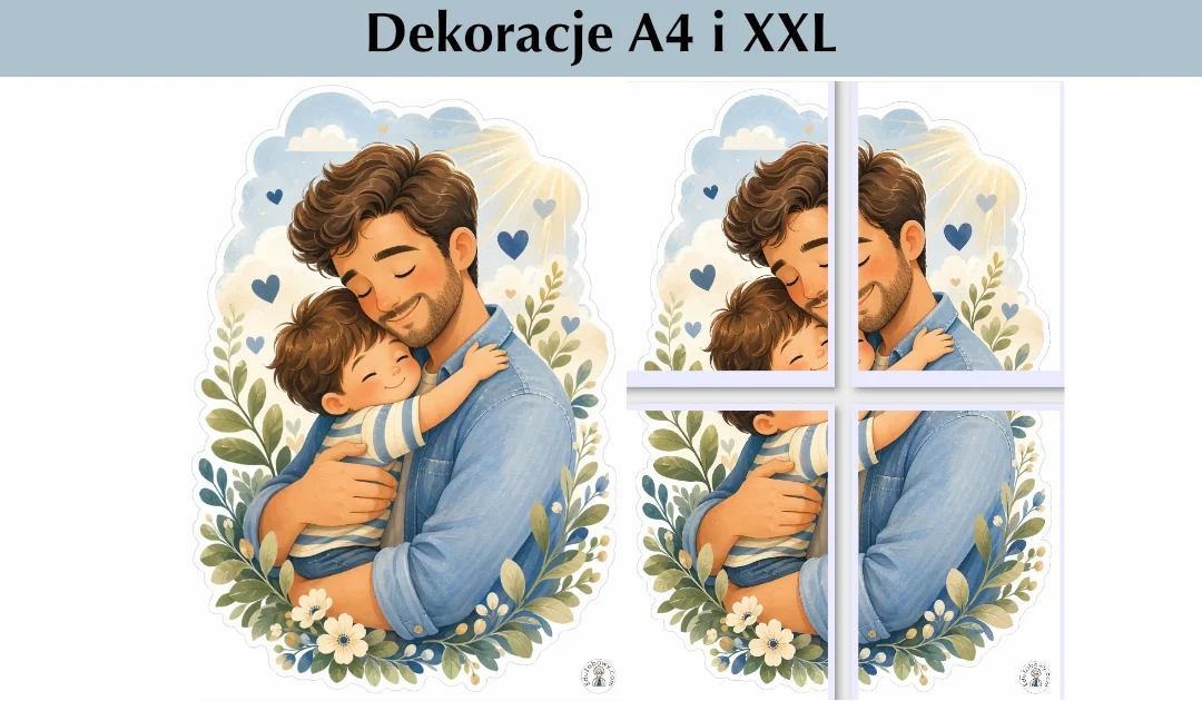 Dekoracje A4 i XXL: Przytulenie