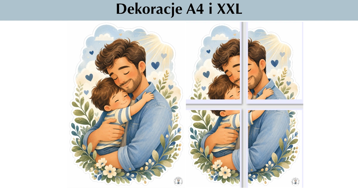Dekoracje A4 i XXL: Przytulenie