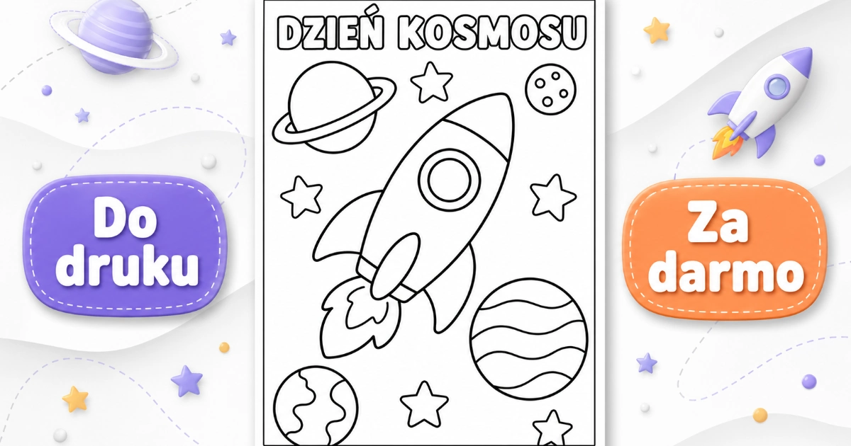 Kolorowanka: Rakieta w kosmosie 43