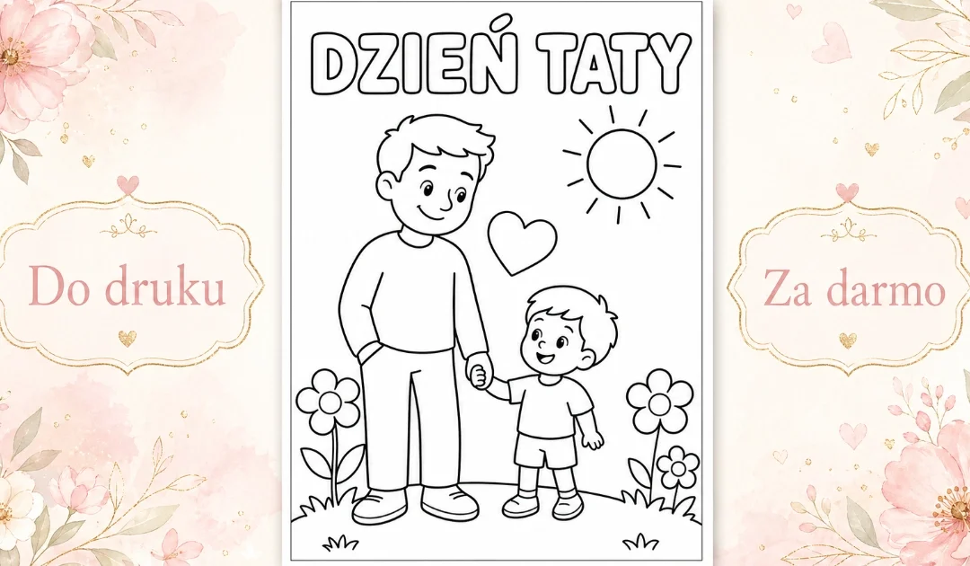 Kolorowanka: Trzymamy się za ręce