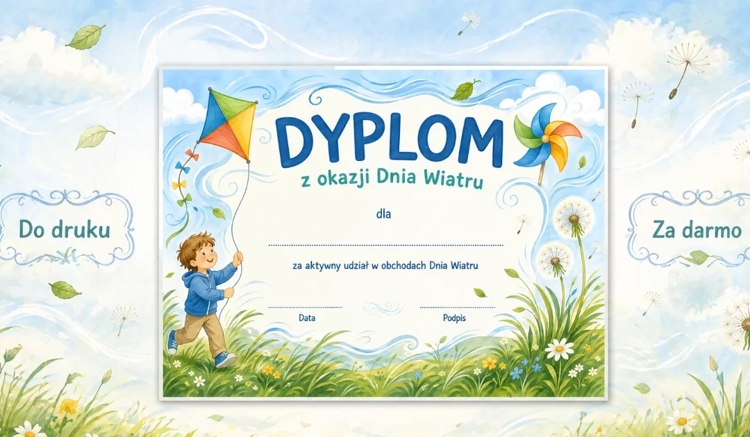 Dyplom: Mały odkrywca wiatru