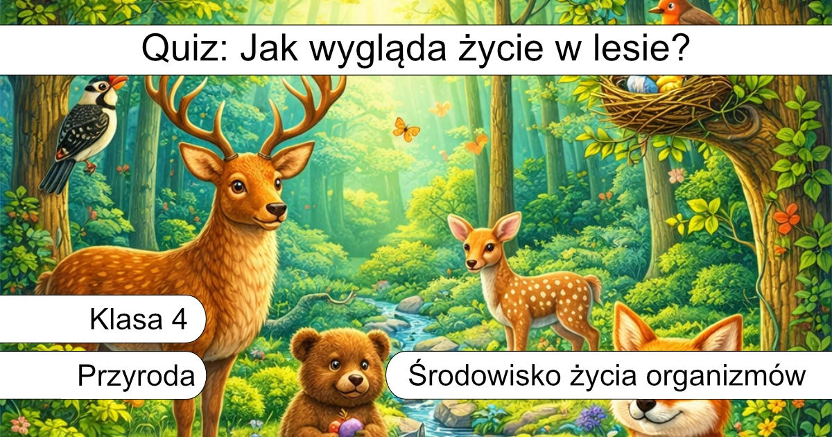 Quiz: Jak wygląda życie w lesie?