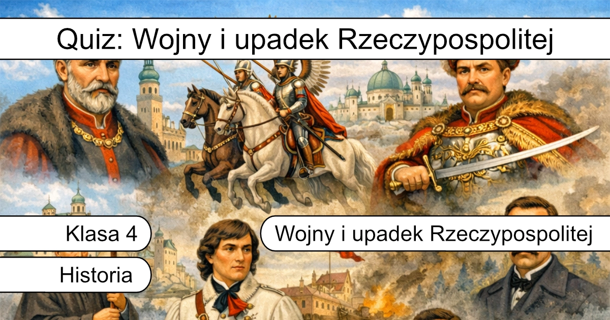 Quiz: Wojny i upadek Rzeczypospolitej: Podsumowanie