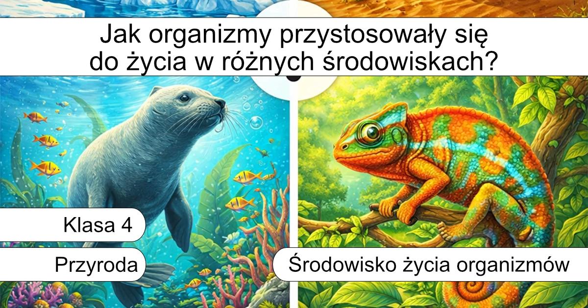Quiz: Jak organizmy przystosowały się do życia w różnych środowiskach?