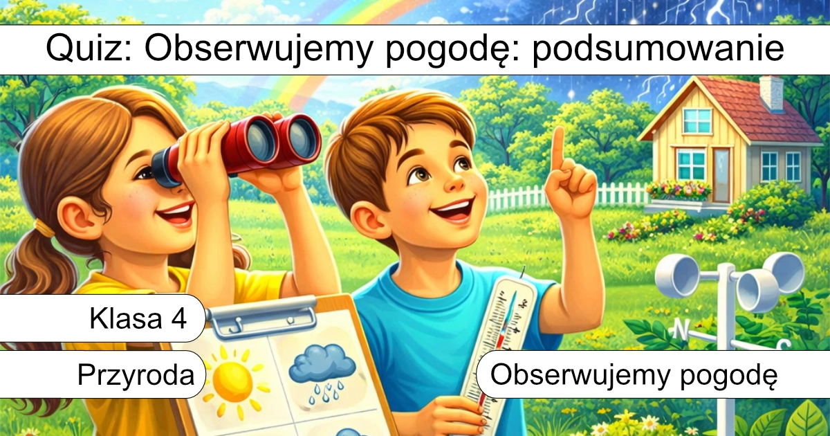 Quiz: Obserwujemy pogodę: Podsumowanie