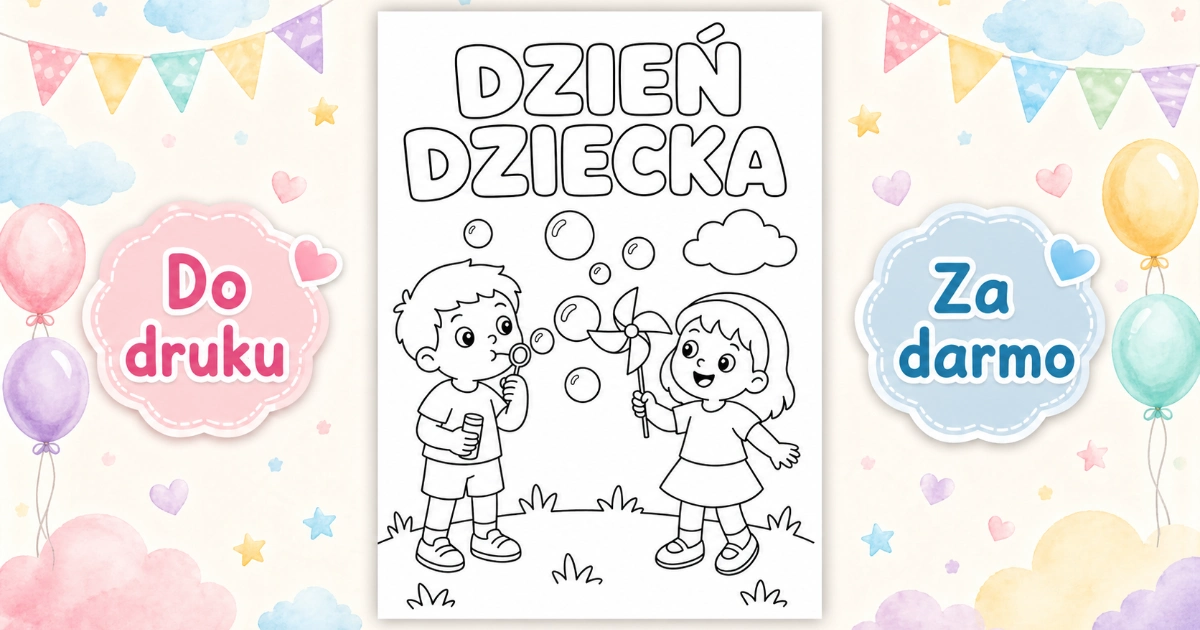 Kolorowanka:  Bańki i wiatraczek