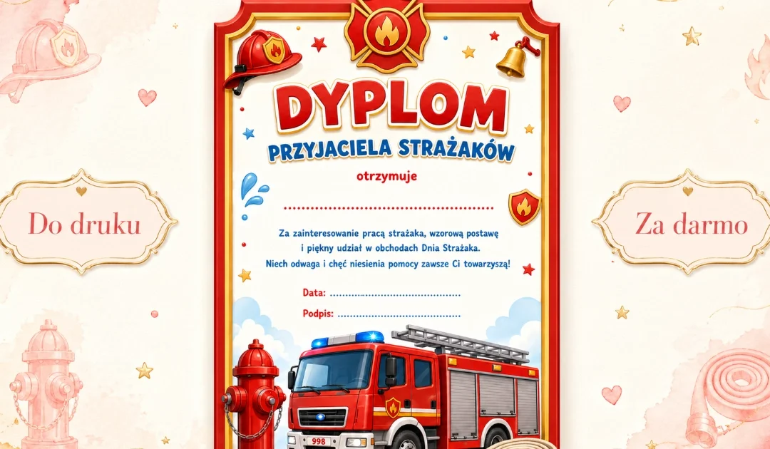 Dyplom Przyjaciela Strażaków 