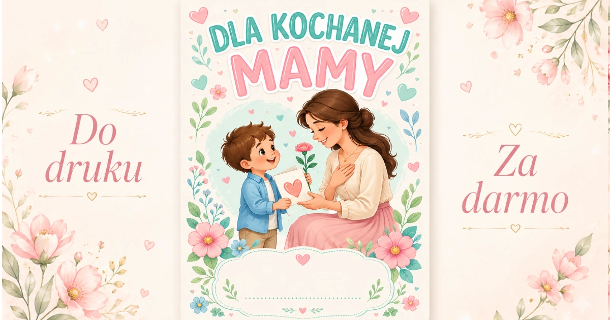 Laurka kolorowa od młodszego chłopca na Dzień Mamy 43