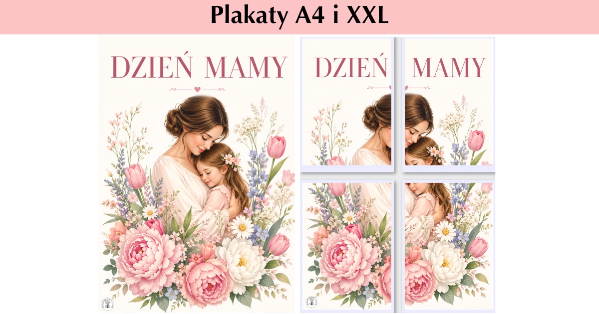 Plakat kwiatowy, delikatny i premium