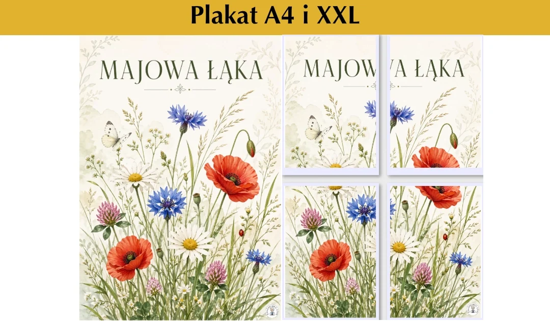 Plakat spokojny majowe kwiaty