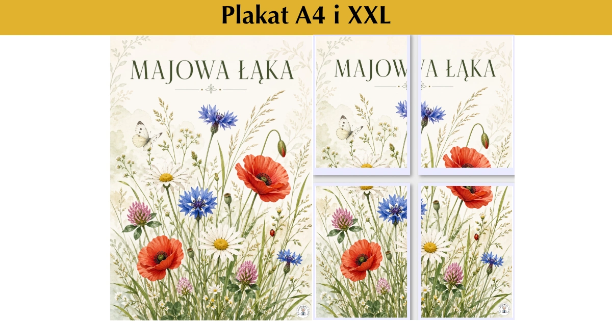 Plakat spokojny majowe kwiaty