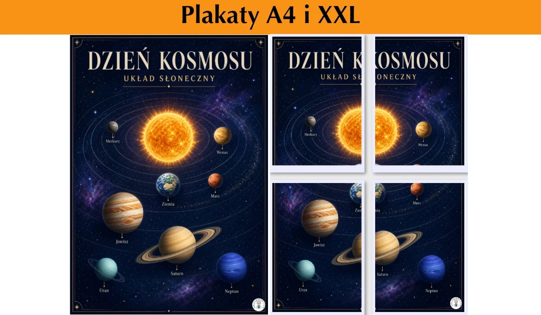 Plakat A4 i XXL: Układ Słoneczny