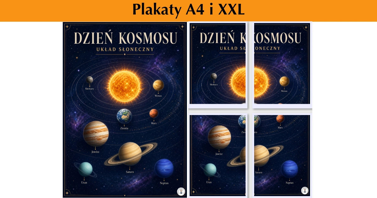 Plakat A4 i XXL: Układ Słoneczny
