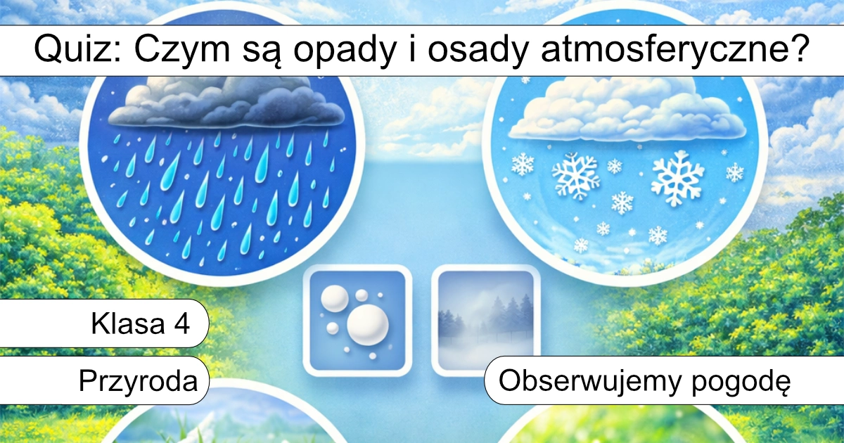 Quiz: Czym są opady i osady atmosferyczne?