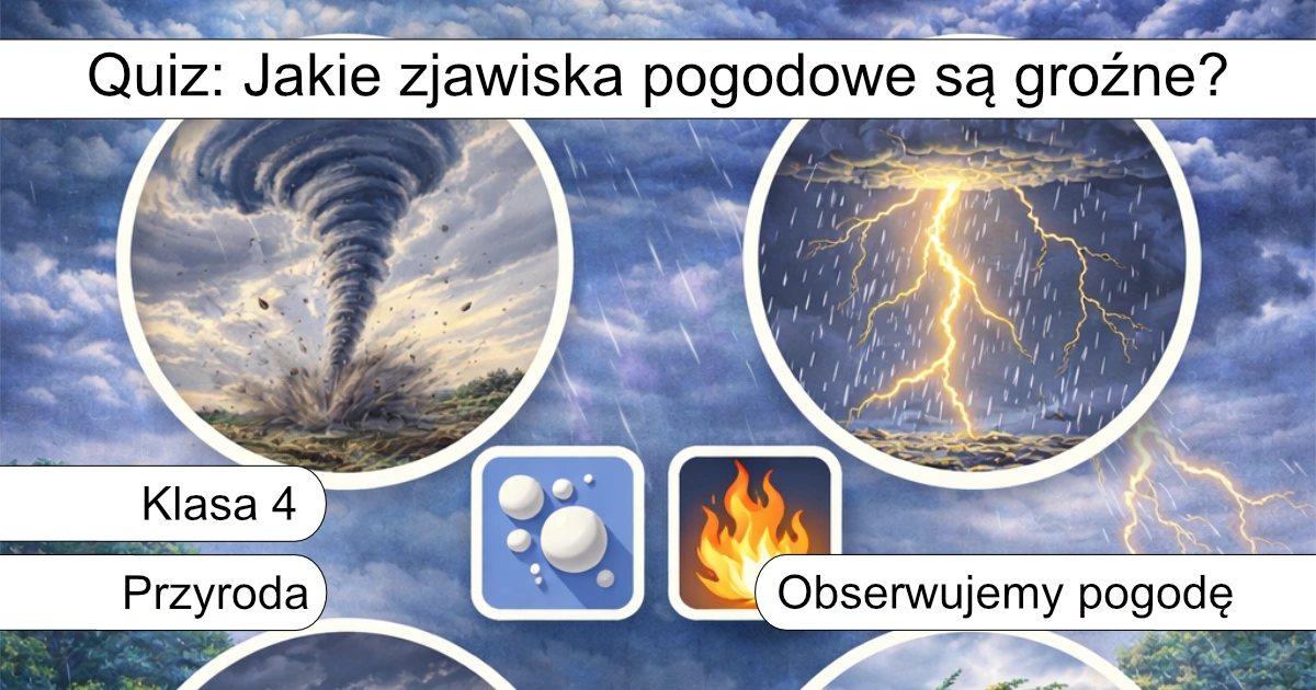 Quiz: Jakie zjawiska pogodowe są groźne?
