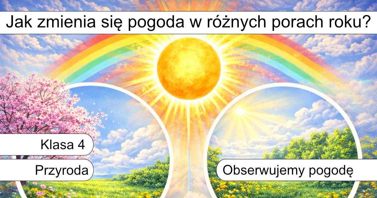 Quiz:  Jak zmienia się pogoda w różnych porach roku?