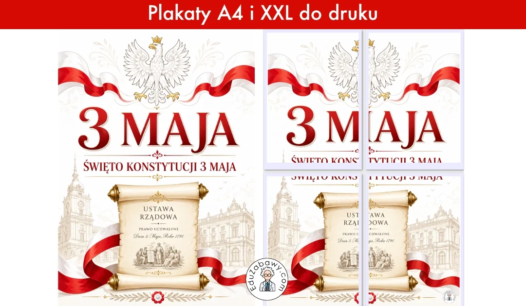 Plakat A4 i XXL: Święto Konstytucji 3 Maja