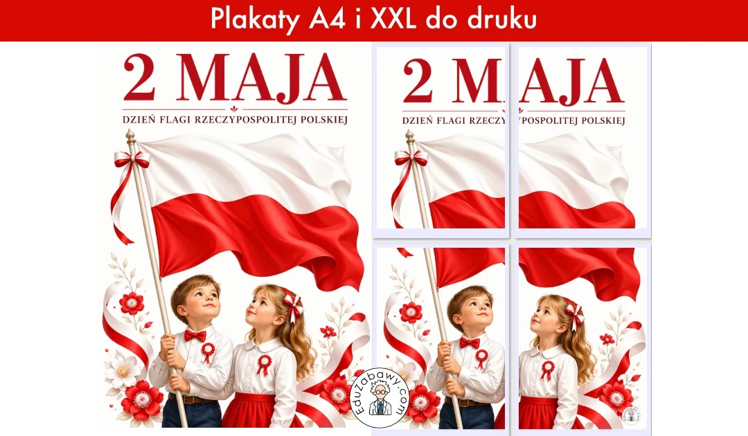 Plakat A4 i XXL: Dzień Flagi Rzeczypospolitej Polskiej