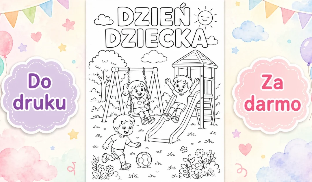 Kolorowanka: Plac zabaw