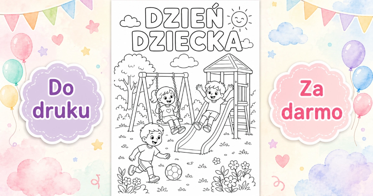 Kolorowanka: Plac zabaw