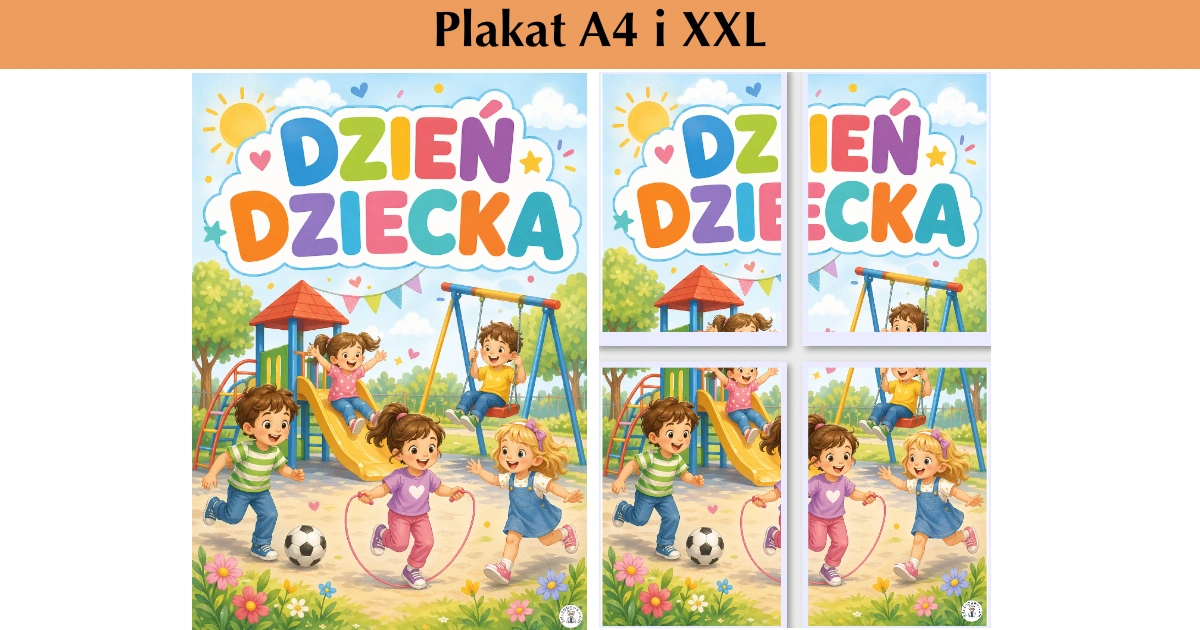 Plakat A4 i XXL: Radosny plac zabaw